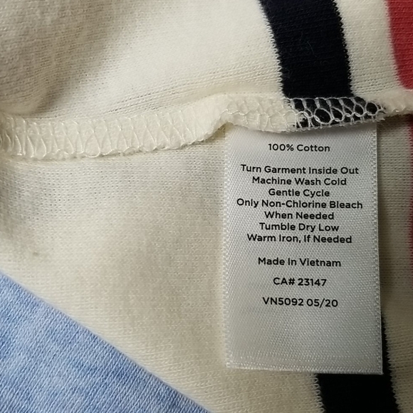 Talbots 100% Cotton Stripped Long Sleeve Tee - Picture 5 of 5